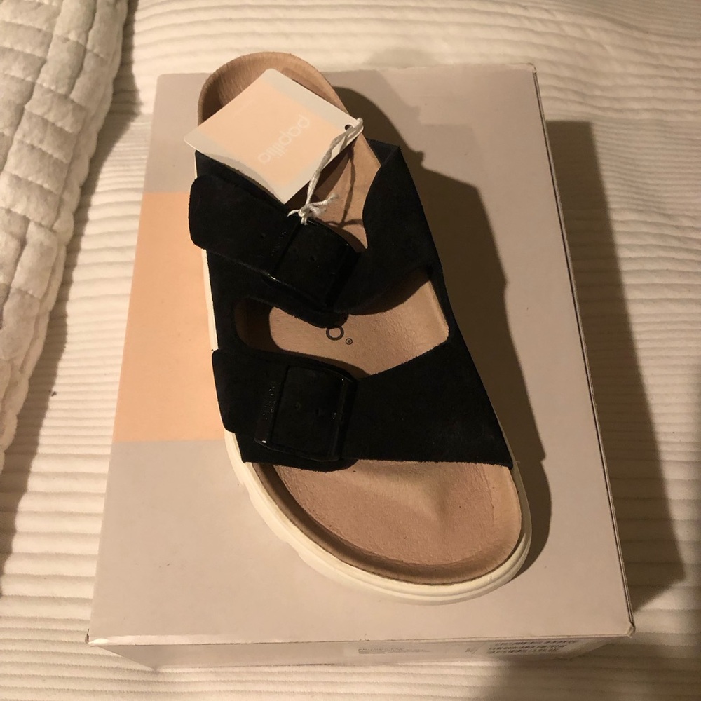 Birkenstock Arizona Chunky Black Suede Sandal.  NWT (New in Box) size 40 (9)